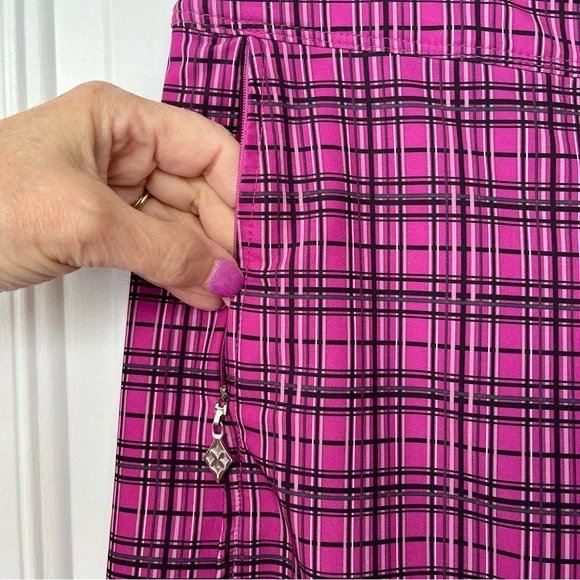 •All by JoFit• Golf/Tennis Pink & Black Plaid Skort - Size 6 - Picture 4 of 10